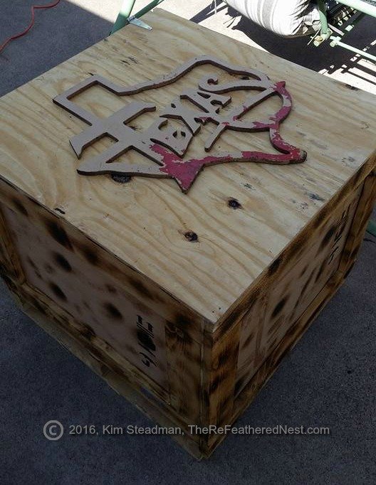 Burned Wood Blow Torch Crate