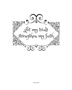Let my trials strengthen my faith