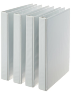 White 3-Ring Binder to Create Your Memory Journal or Scrapbook