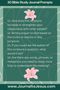 30 Bible Study Journal Prompts for Studying Scripture