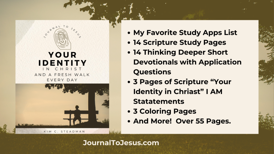 Your identity in Christ a Journal to Jesus to help you find freedom in who you are in Christ