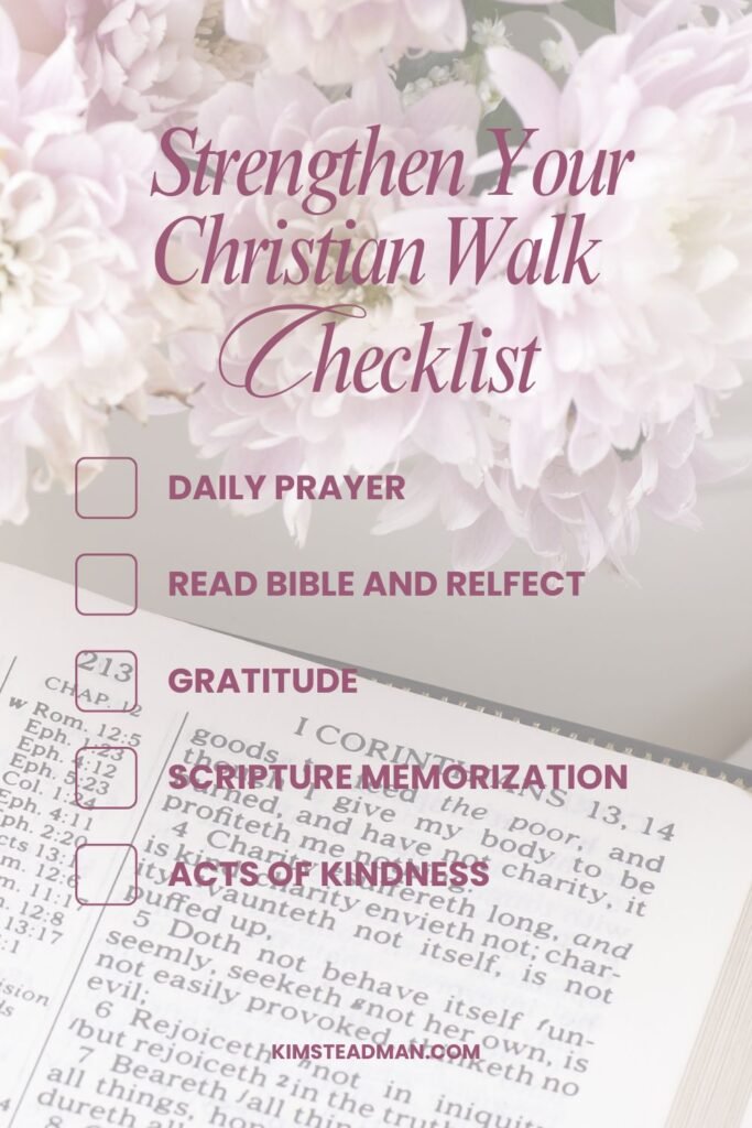 Strengthen your Christian walk checklist